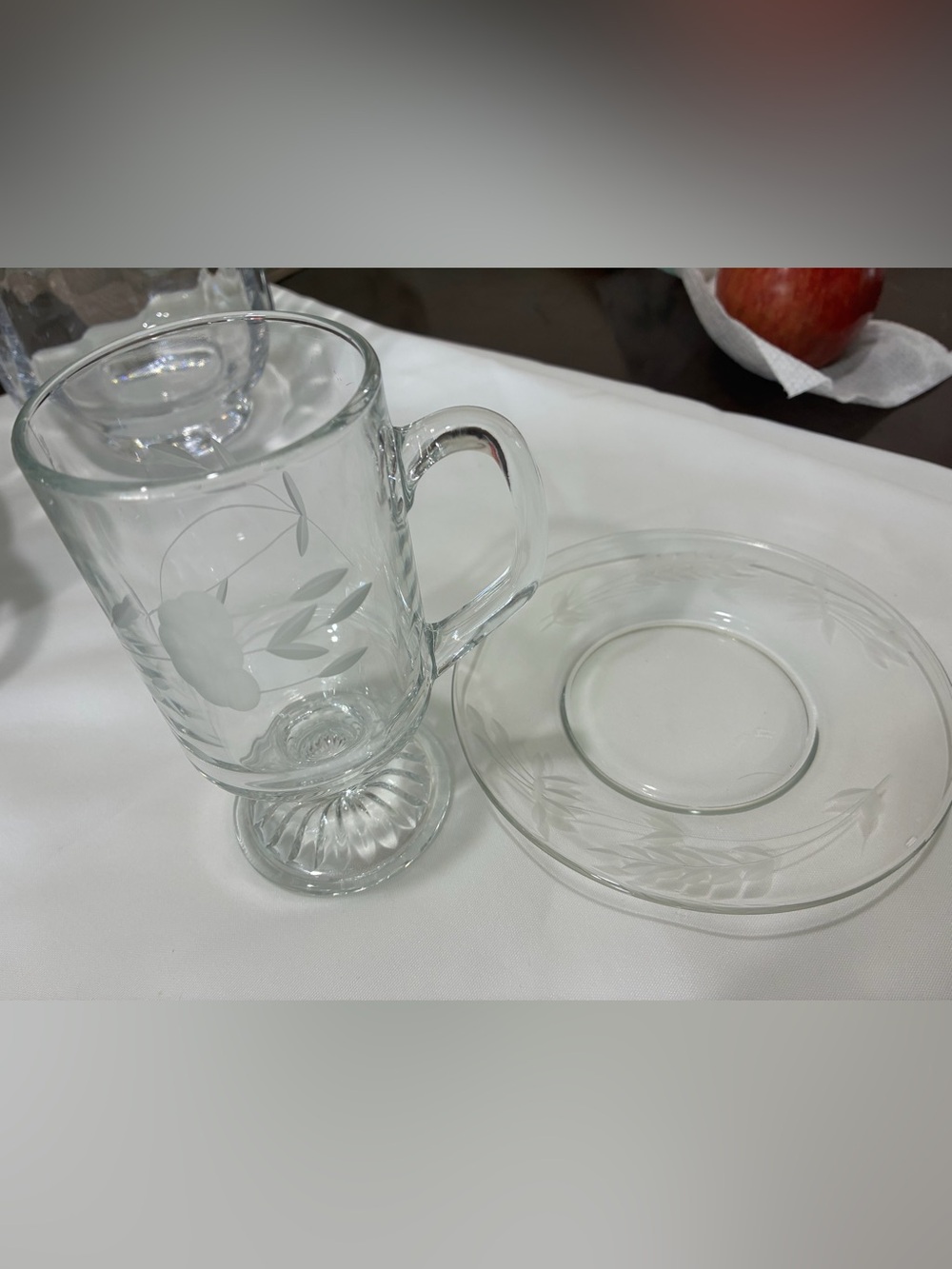 Princess House Heritage Irish Coffee Mug and desert plate, 2 pc set